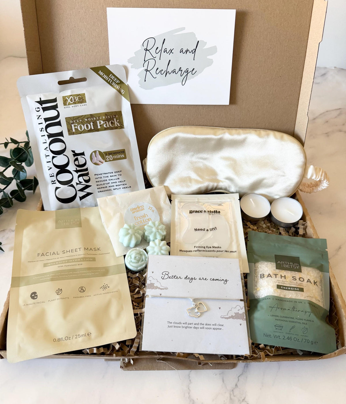 Care Package - Hug in a Box - Thinking Of You - Get Well Soon - Pamper Hamper - Sympathy - Pick me Up Gift Box - Personalised Self Care Gift