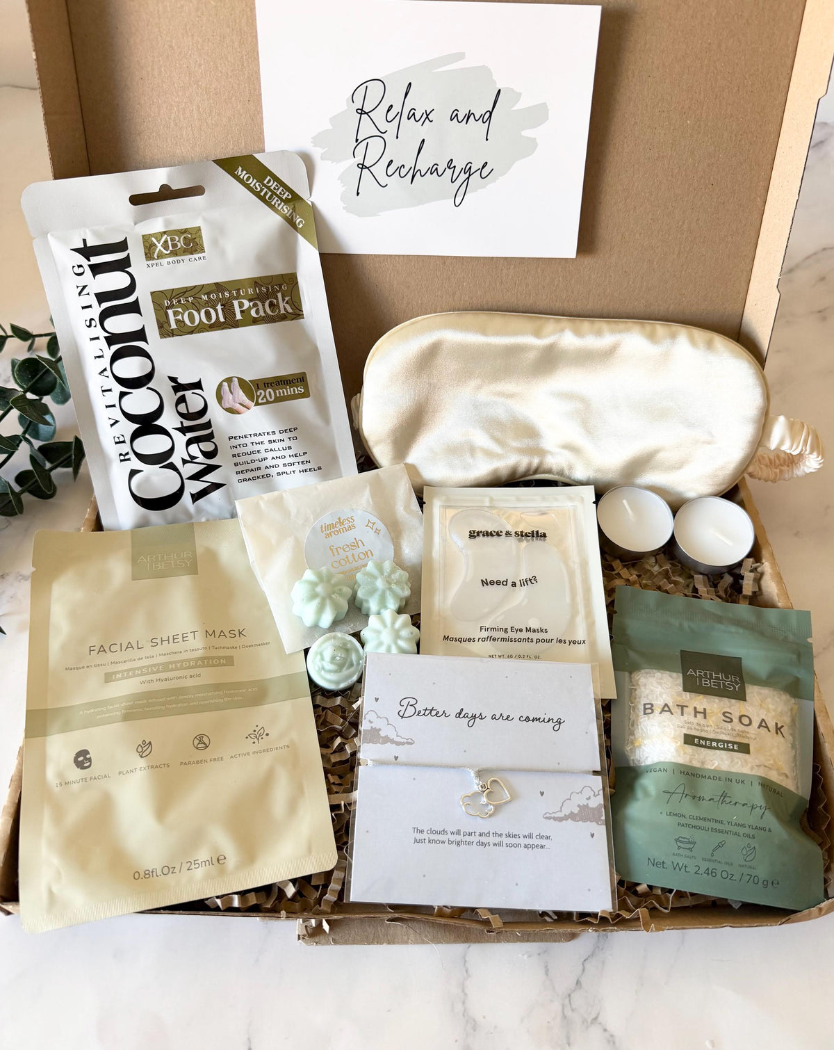 Care Package - Hug in a Box - Thinking Of You - Get Well Soon - Pamper Hamper - Sympathy - Pick me Up Gift Box - Personalised Self Care Gift