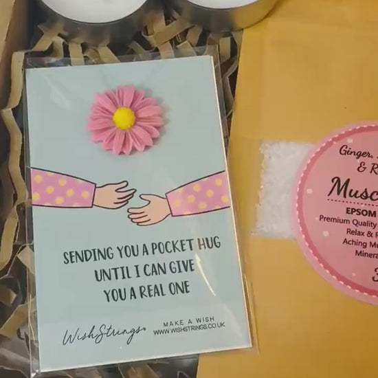 Sending Hugs Gift Box - Hug in a Box - Pick Me Up Gift for Her - Pamper Box - Thinking of You Letterbox Gift - Sympathy Gift - Get Well Soon