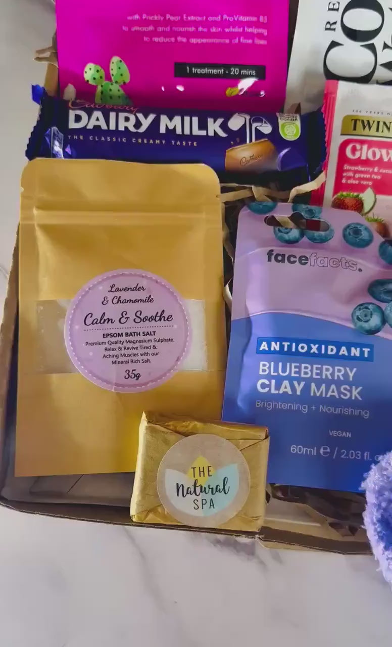 Pamper Hamper Hug in a Box - Spa Self Care Gift -  Letterbox Gift for Her - Birthday Present - Get Well Soon - Thinking of You Care Package