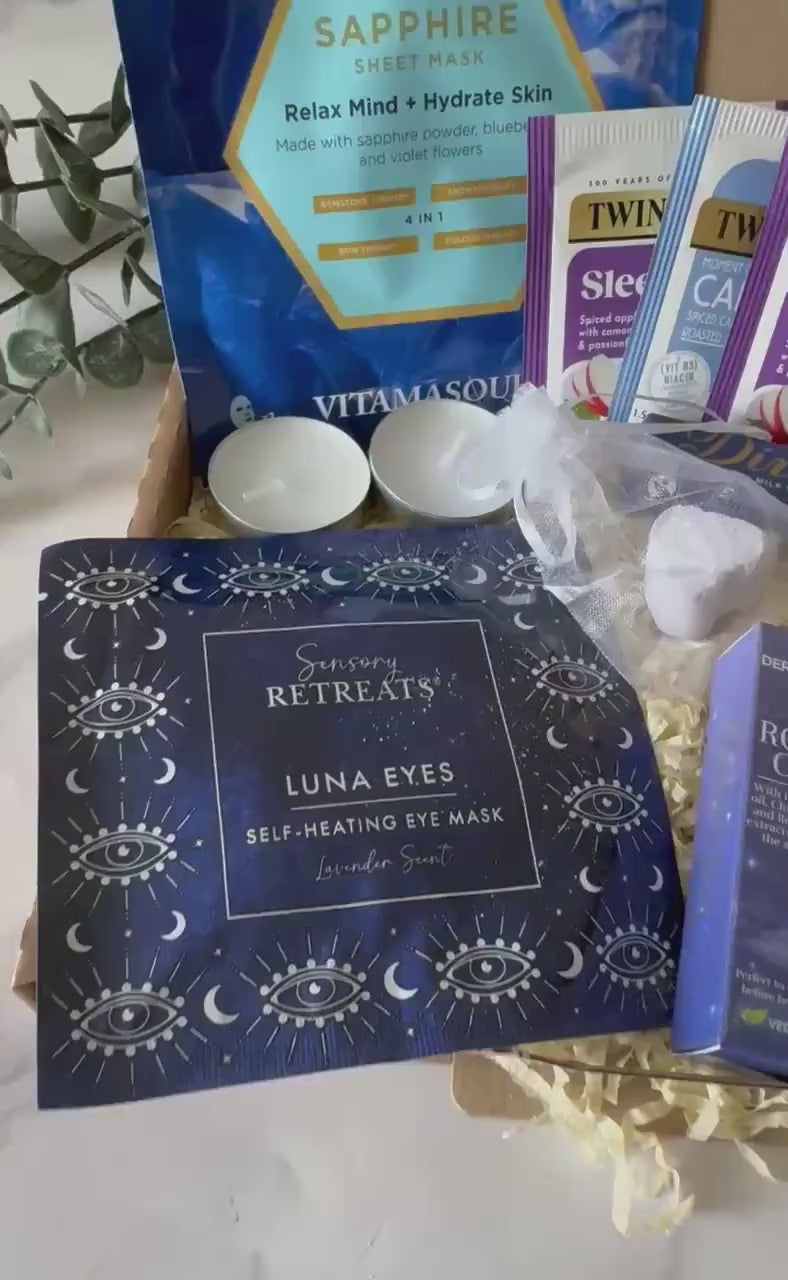 Sleep Gift Box - Anxiety Letterbox Gift - Recovery Get Well Gift - Gift for Men - Wellbeing Care Package - Relaxation Pamper Hamper Gift