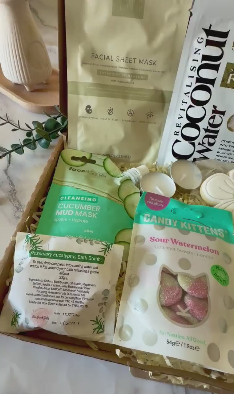 Care Package For Her - Hug In A Box - Spa Gift Basket - Pamper Hamper - Get Well Soon - Birthday Self Care Gift Box - Relaxation Gift