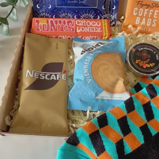 Gift Box for Men - Hug in a Box - Care Package for Him - Birthday - Get Well Soon - Gifts for Dad - Pick me Up - Thinking Of You - Christmas