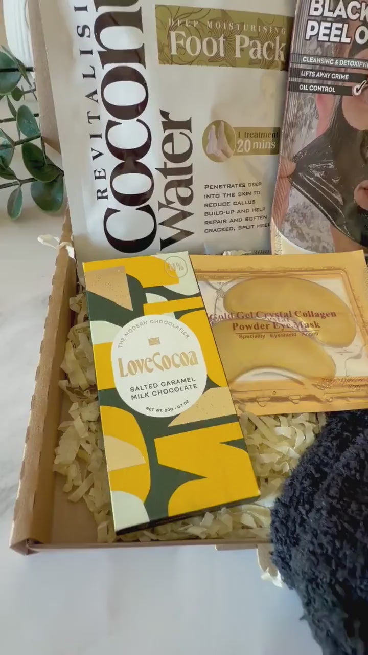 Mens Pamper Gift Box - Hug in a Box - Self Care Letterbox Gift - Pick me Up - Get Well Soon - Gifts for Him - Care Package - Birthday Gift