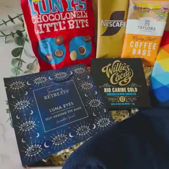 Hug in a Box for Men - Get Well Soon - Care Package - Treat Box -Birthday Gift - Hamper for Boyfriend - Thinking of You - Fathers Day