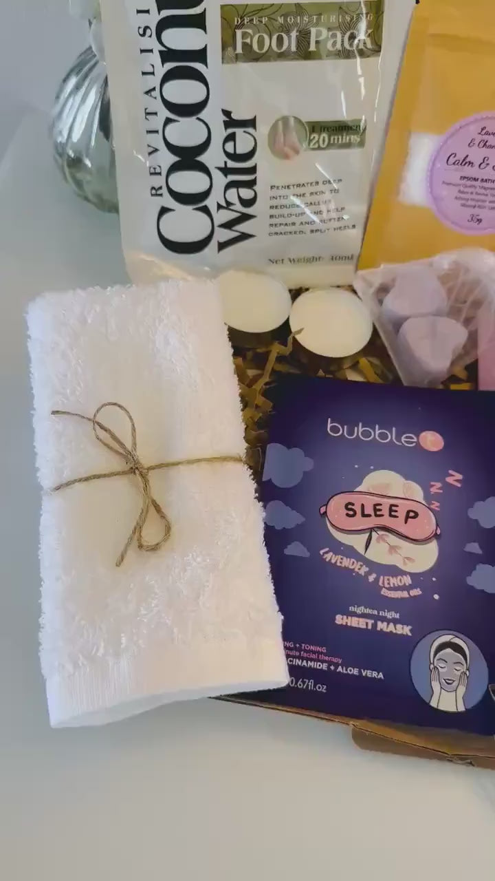 Relax Pamper Hamper - Spa Self Care Hamper - Care Package Gift For Her - Birthday Gift Box - Hug in a Box - Pamper Box - Pick me Up Gift