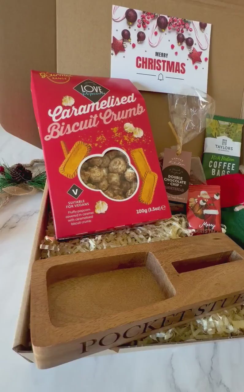 Mens Christmas Gift Box - Christmas Hamper for him - Xmas Eve Box - Colleague Present - Hug in a Box - Secret Santa - Christmas Treat Box