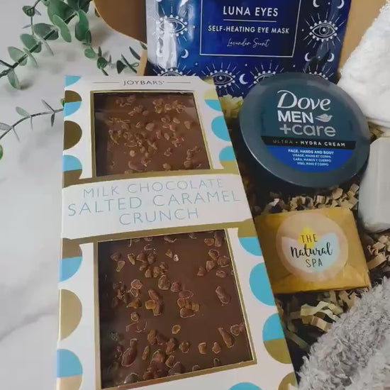Mens Care Package - Hug in a Box - Mens Pamper Hamper - Birthday gift for Him - Self Care Package - Well Soon Gift - Thinking of You