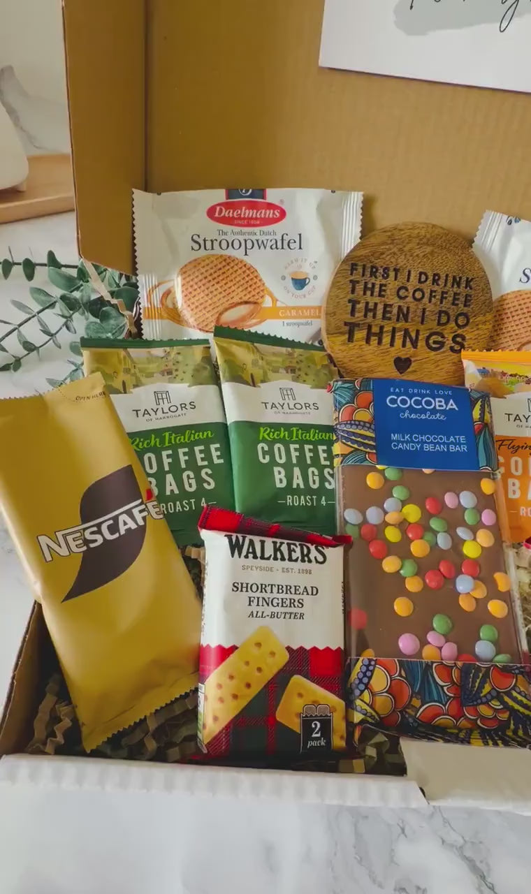 Coffee Hamper - Hug in a Box - Thinking of You - Birthday Gift - Get Well Soon - Congratulations - Anniversary - New Home - Thank you Gift