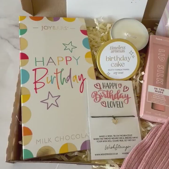 Birthday Gift for Her - Pamper Hamper - Gift for Friend - Gift for Mum - Personalised Letterbox Gift - Birthday Treat Box - Self Care Gift